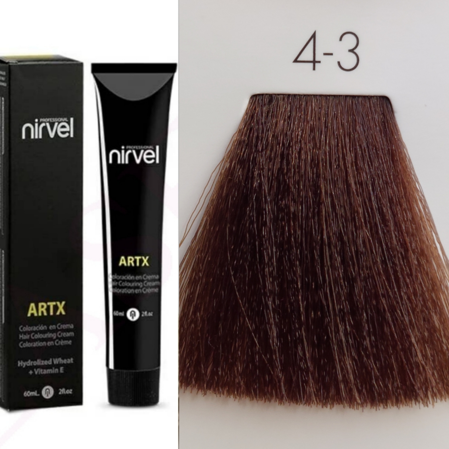 NIRVEL ARTX Farbiaci krém na vlasy 4.3  zlatistý tmavý hnedý(60ml)