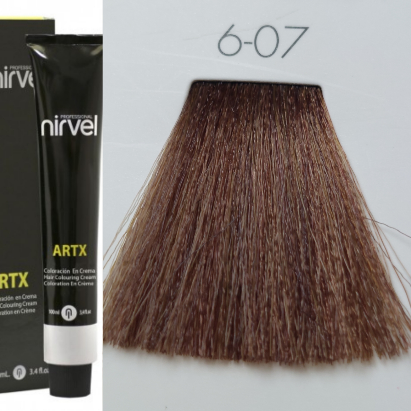 NIRVEL ARTX Farbiaci krém  na vlasy 6.07 tmavý teplý blond (60ml)