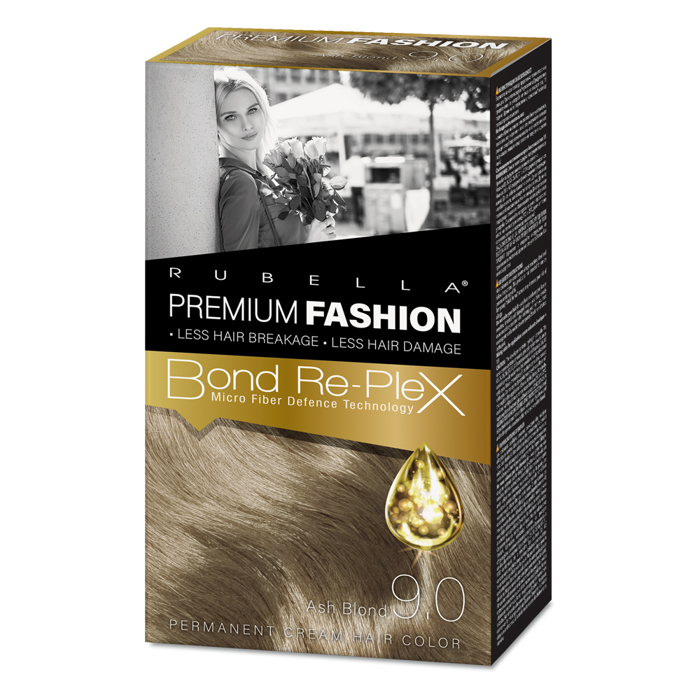 Rubella farba na vlasy premium fashion 9.0 Popolavý ash blond