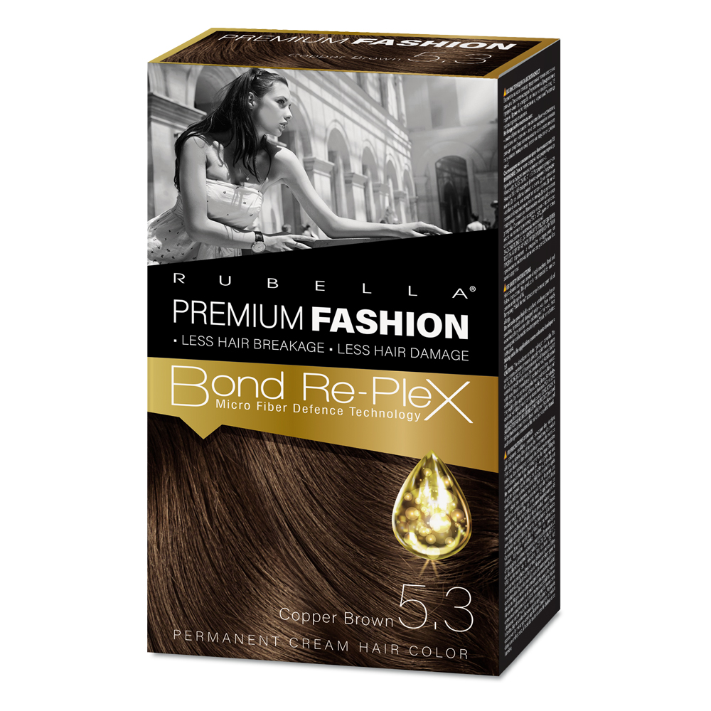 Rubella farba na vlasy premium fashion 5.3 Copper brown