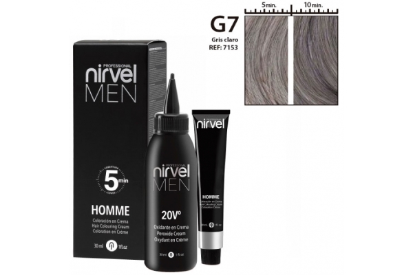  NIRVEL HOMME G-7 light GREY pánska farba na vlasy