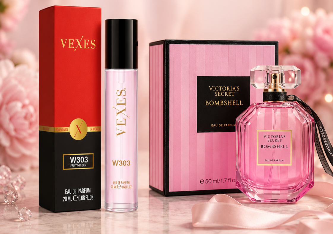 VEXES - PARFUM DÁMSKY NO. 303- inšpirované BOMBSHELL VICTORIA SECRET