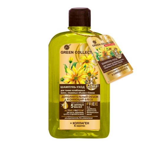 GreenCollection bio  šampón pre objem vlasov