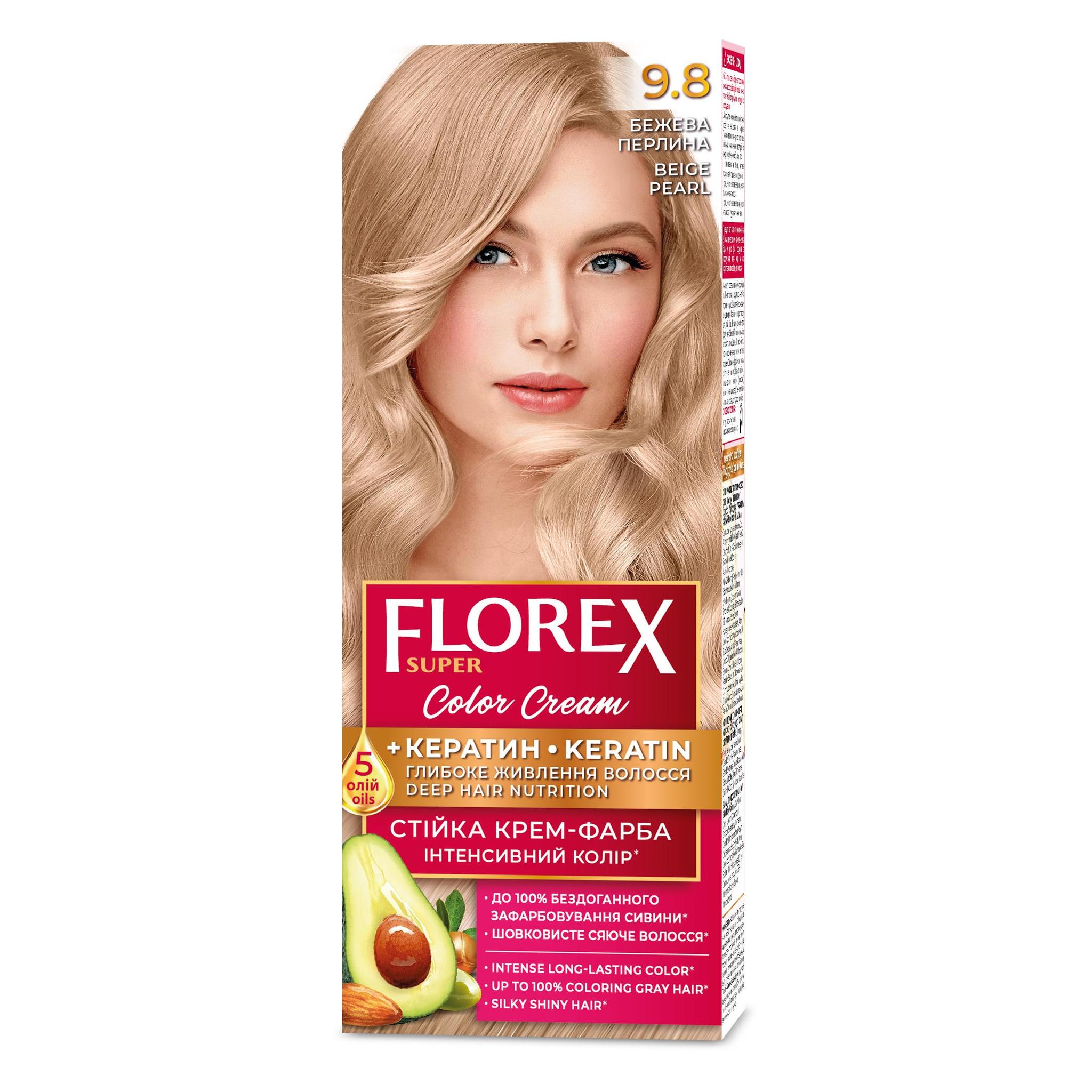 FLOREX permanentná  farba na vlasy  9.8 Perlová béžová