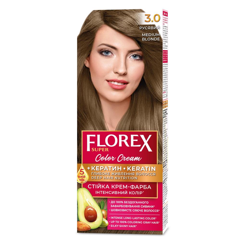 FLOREX permanentná  farba na vlasy  3.0 Médium blond