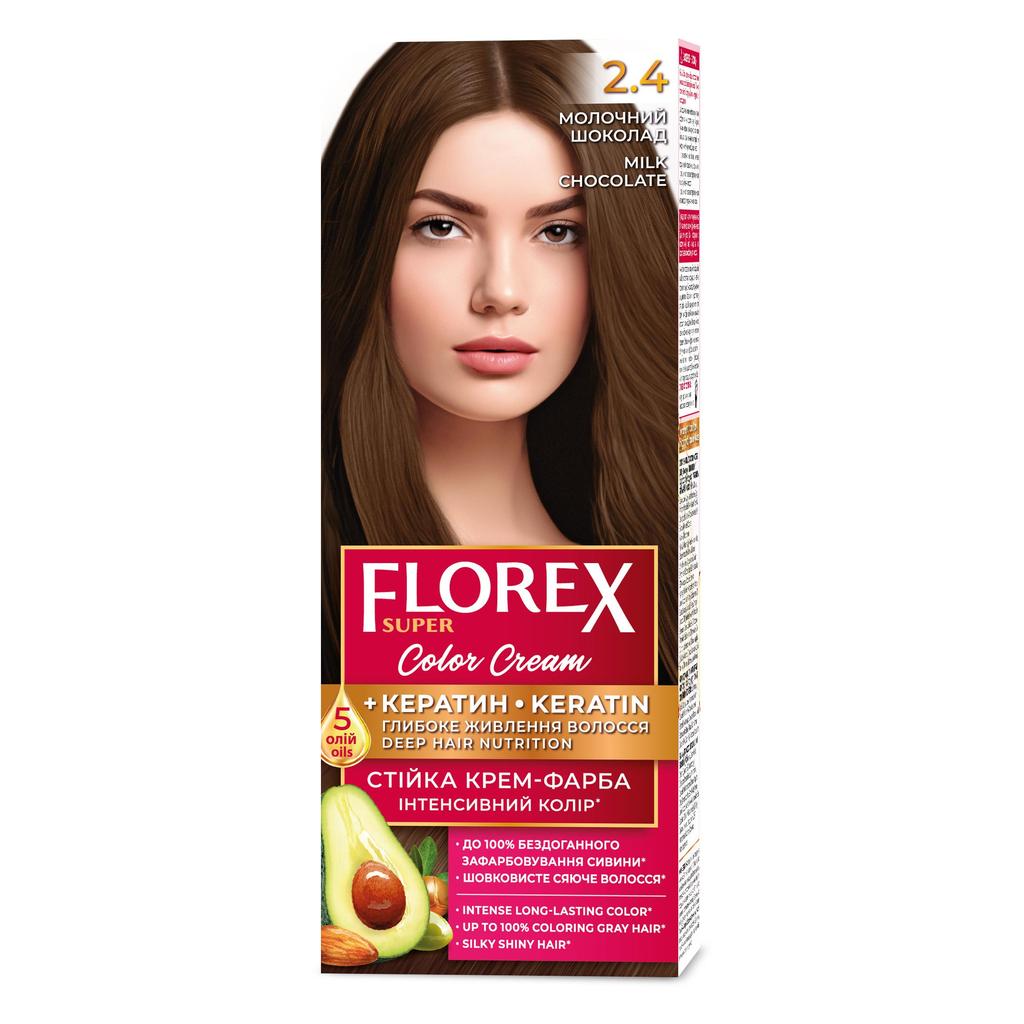 FLOREX permanentná  farba na vlasy  2.4 Milk chocolate