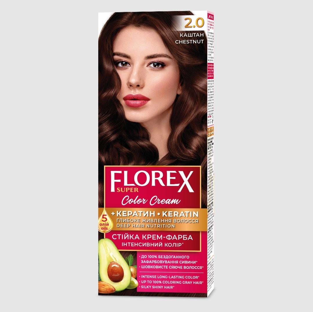 FLOREX permanentná  farba na vlasy  2.0 Chestnut