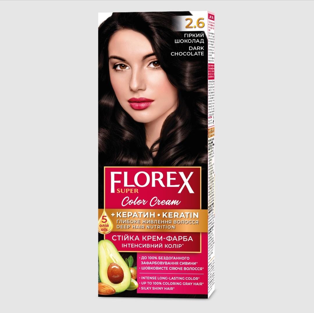 FLOREX permanentná  farba na vlasy  2.6 Dark chocolate