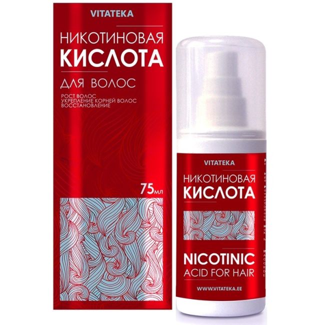 VITATEKA Nicotinic acid sprej pre rast a proti vypadávaniu vlasov