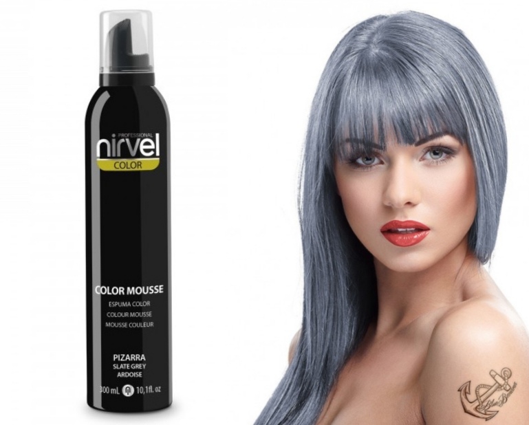 NIRVEL Color mousse – pena SLATE (tmavo šedá)