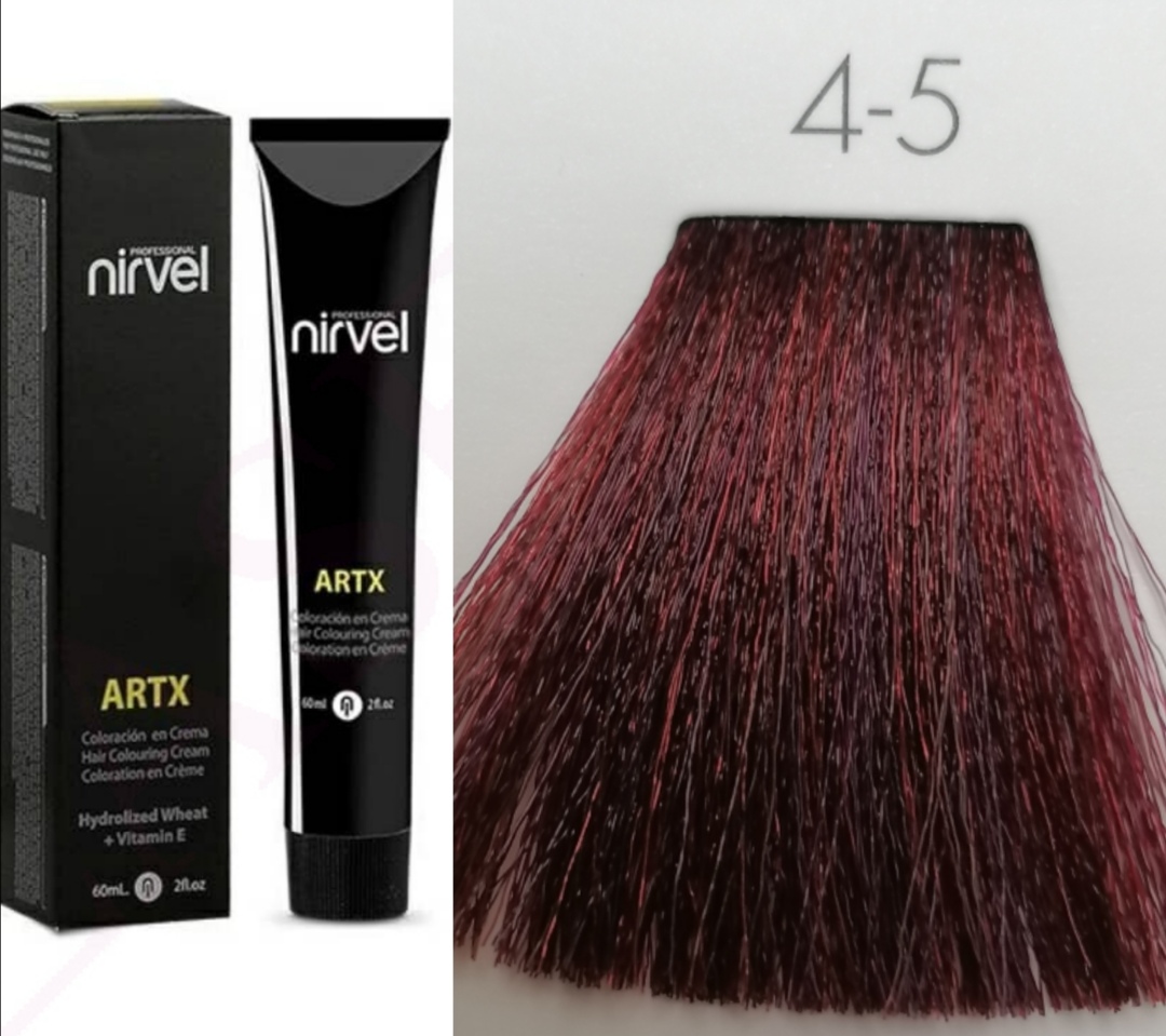 NIRVEL ARTX Farbiaci krém na vlasy   4.5 mahagón stredne hnedá (60ml)