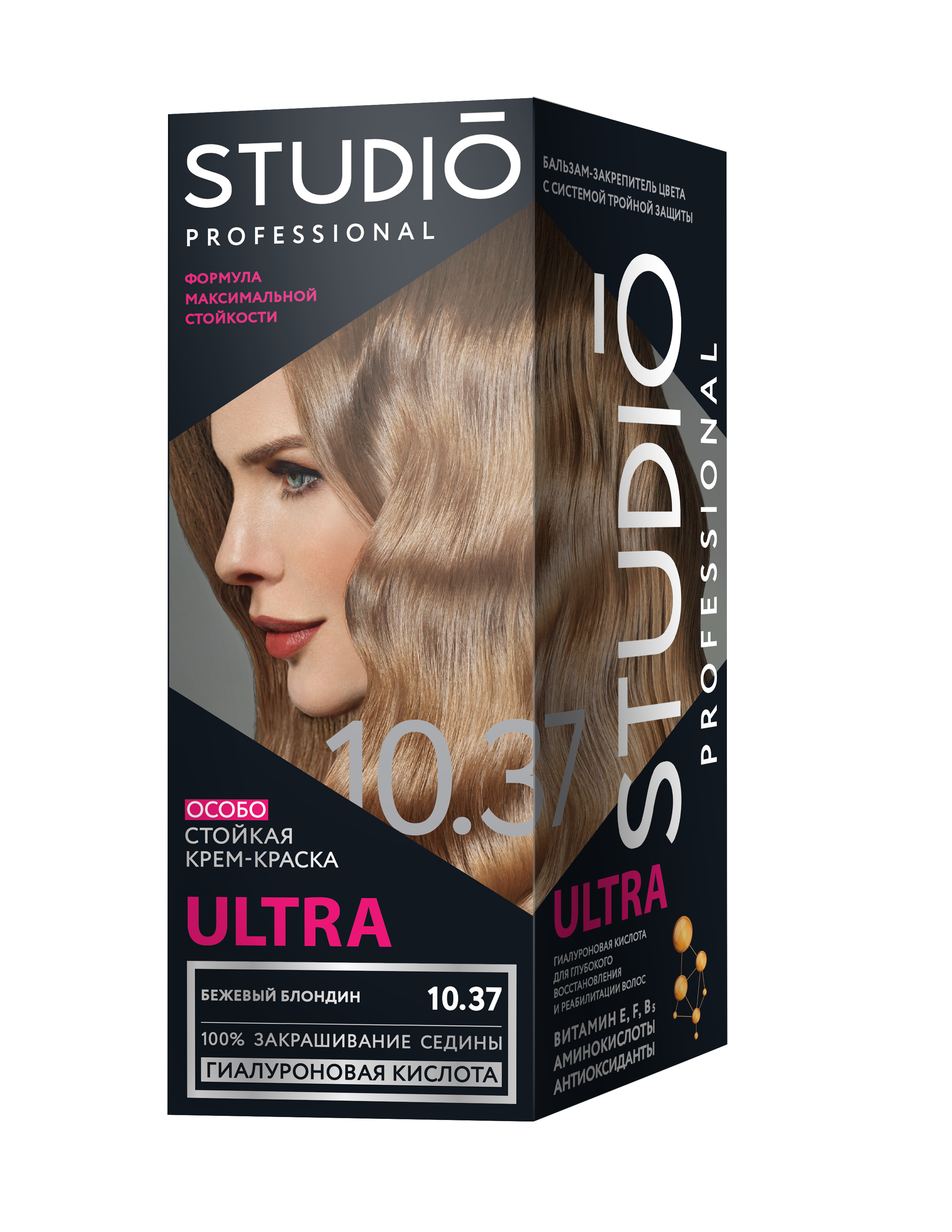 STUDIO ULTRA farba na vlasy 10.37 béžový blond