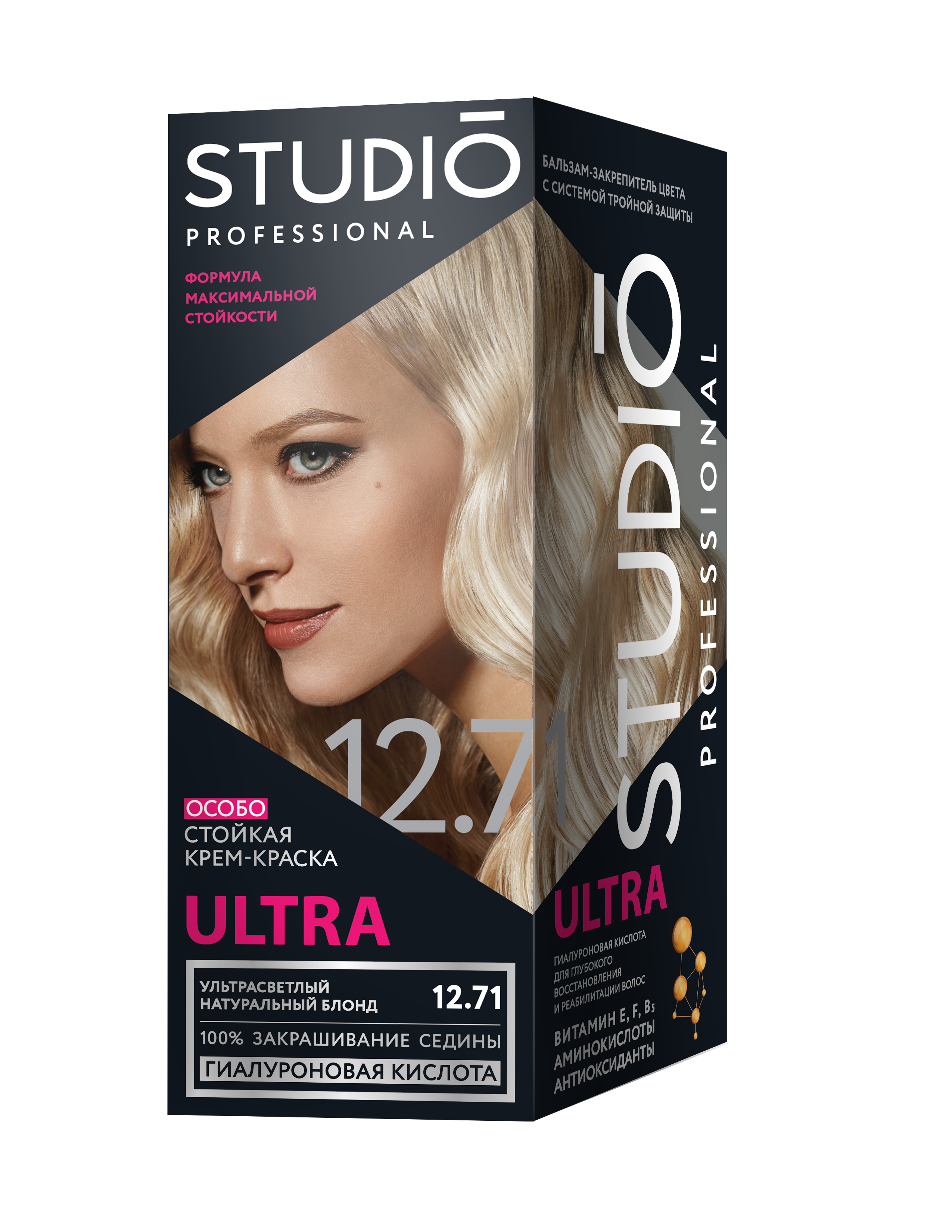 STUDIO ULTRA farba na vlasy 12.71 Ultrasvetlá prírodná blond