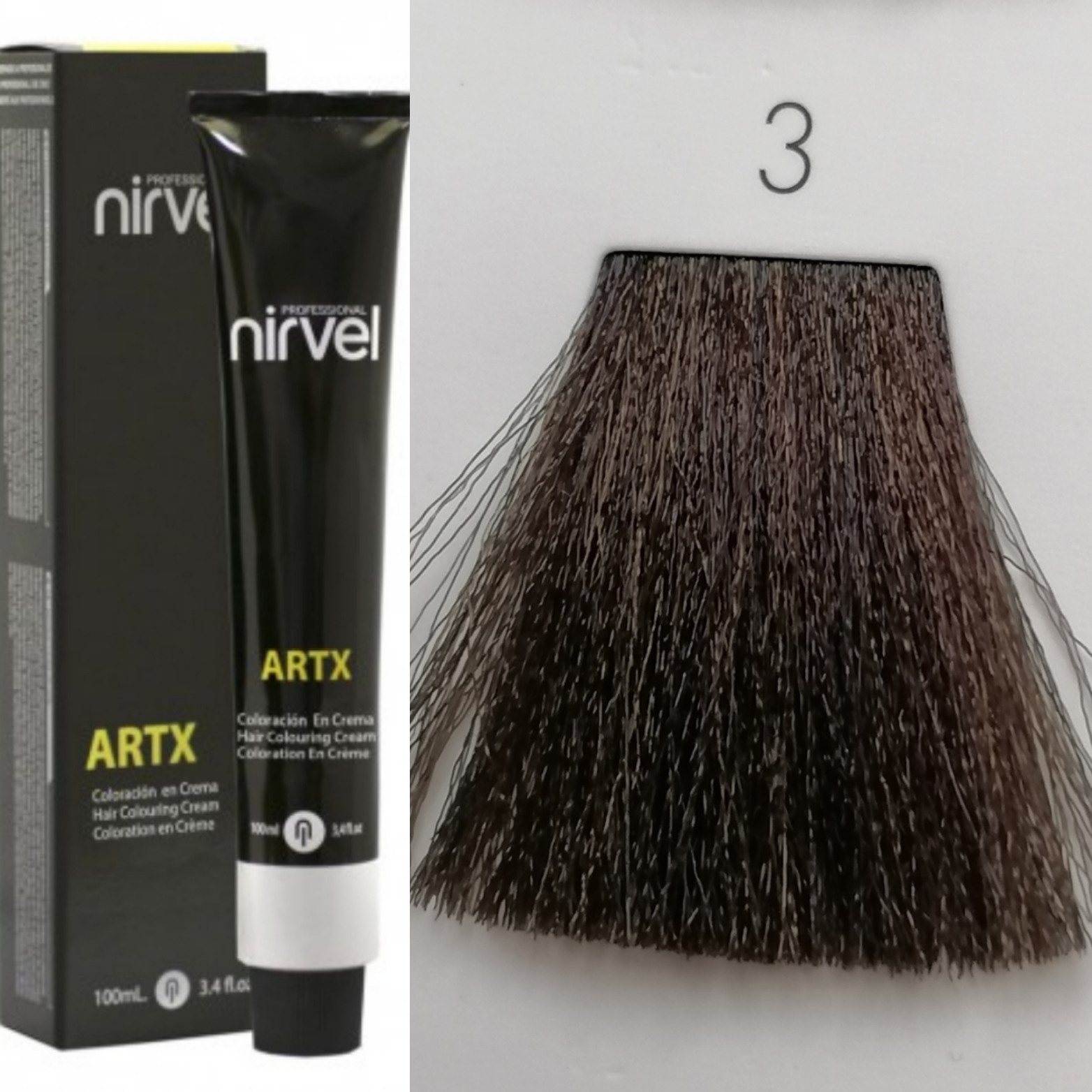 NIRVEL ARTX Farbiaci krém na vlasy 3 tmavá hnedá gaštan (100ml)