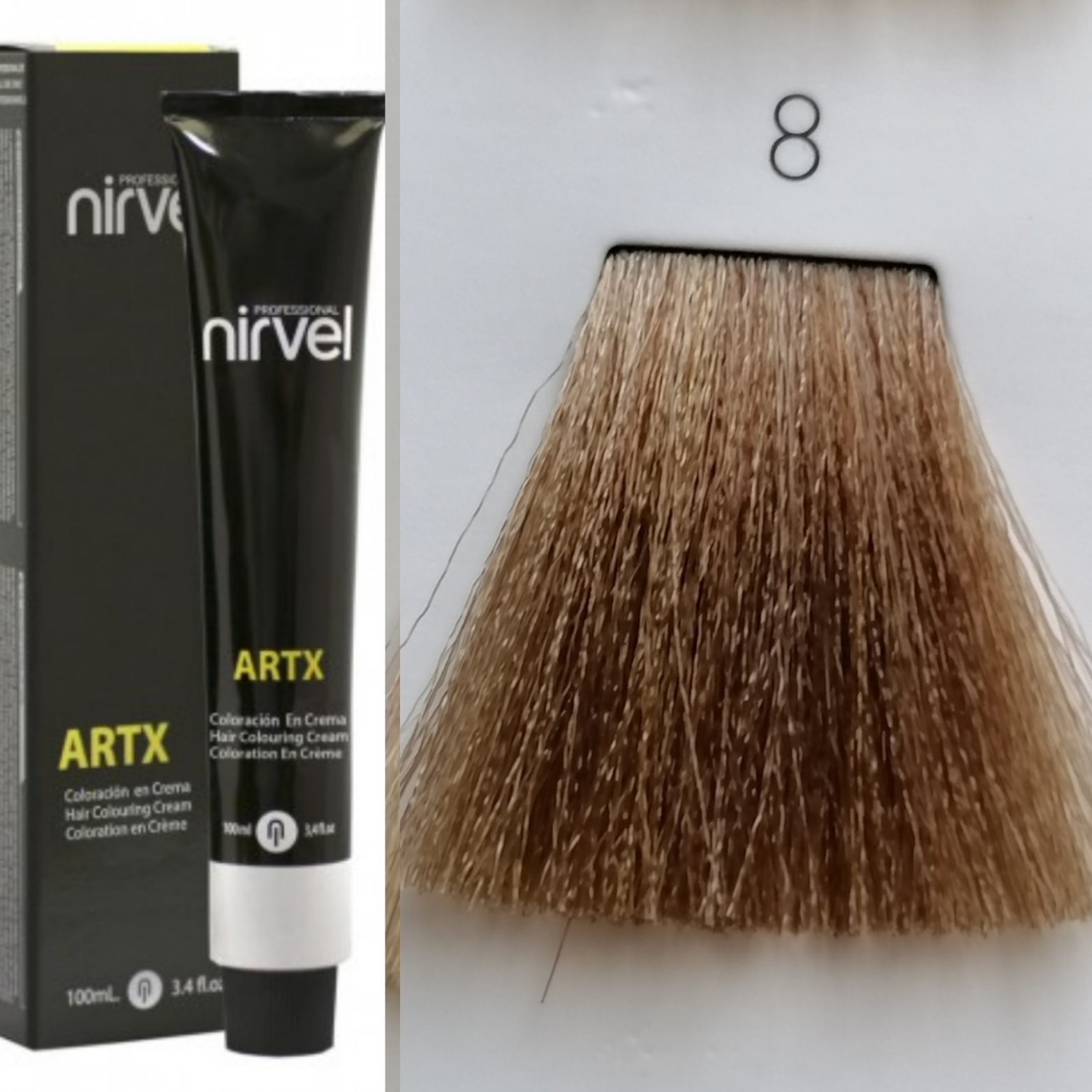 NIRVEL ARTX Farbiaci krém na vlasy 8 svetlá prirodzená blond (100ml)