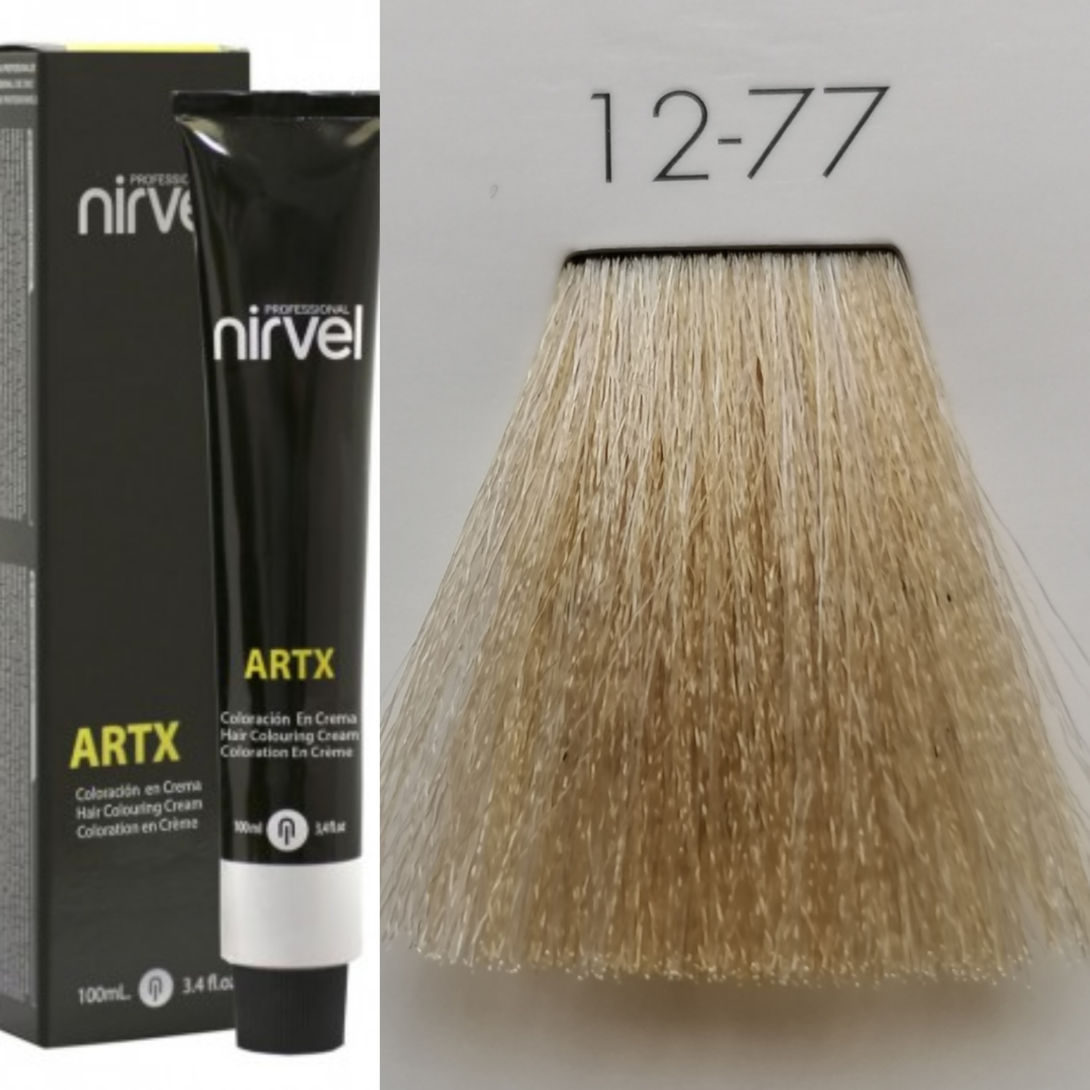NIRVEL ARTX Farbiaci krém na vlasy 12.77 tabak super svetlá teplá blond (100ml)
