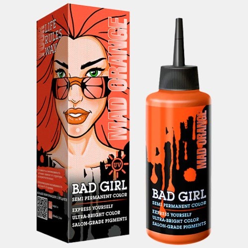 Bad girl MAD ORANGE NEON  semi permanentá farba na vlasy