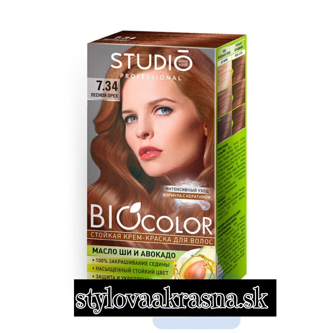 STUDIO BIOCOLOR farba na vlasy 7.34 lieskový orech