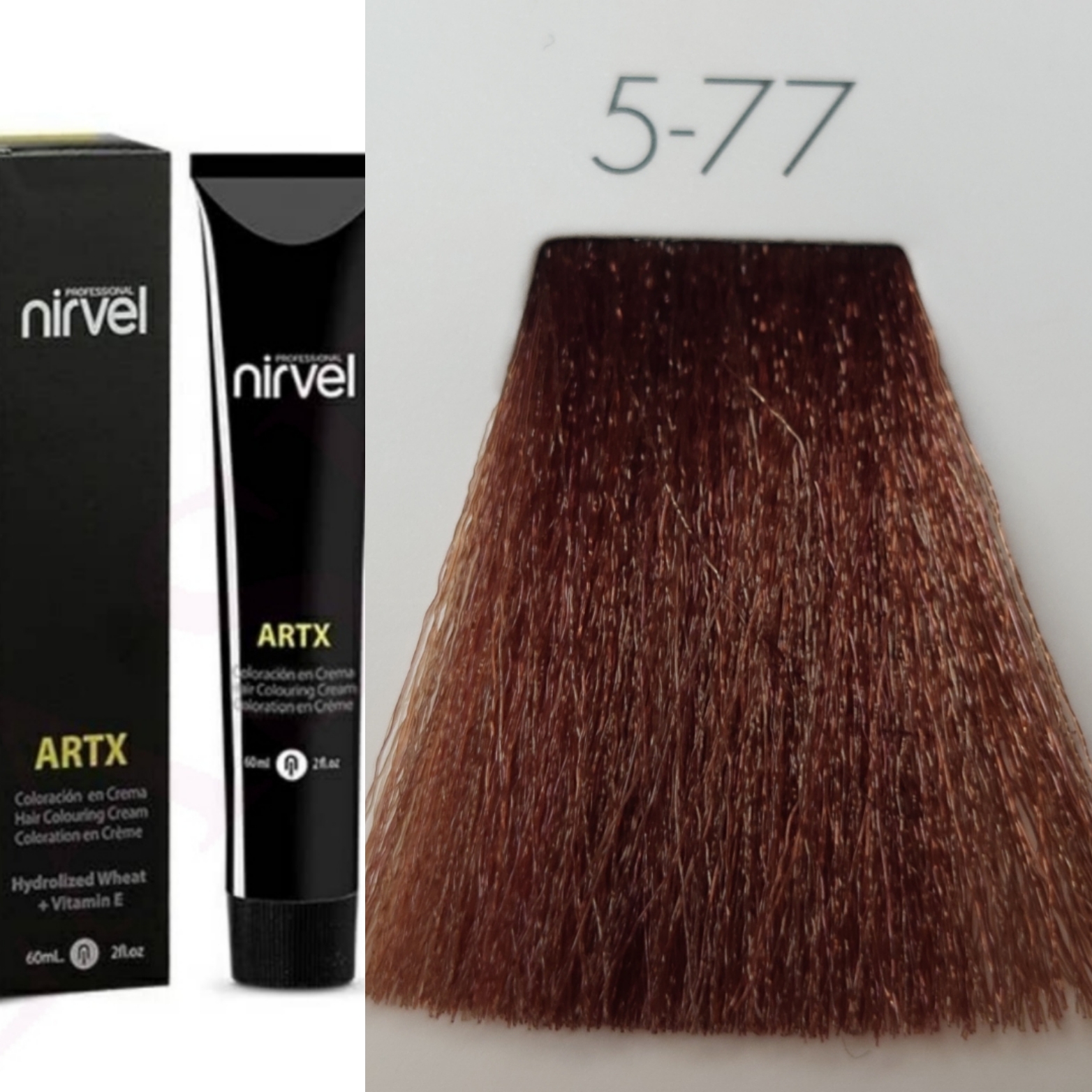 NIRVEL ARTX Farbiaci krém  na vlasy 5.77 tabak svetlý gaštan (100ml)