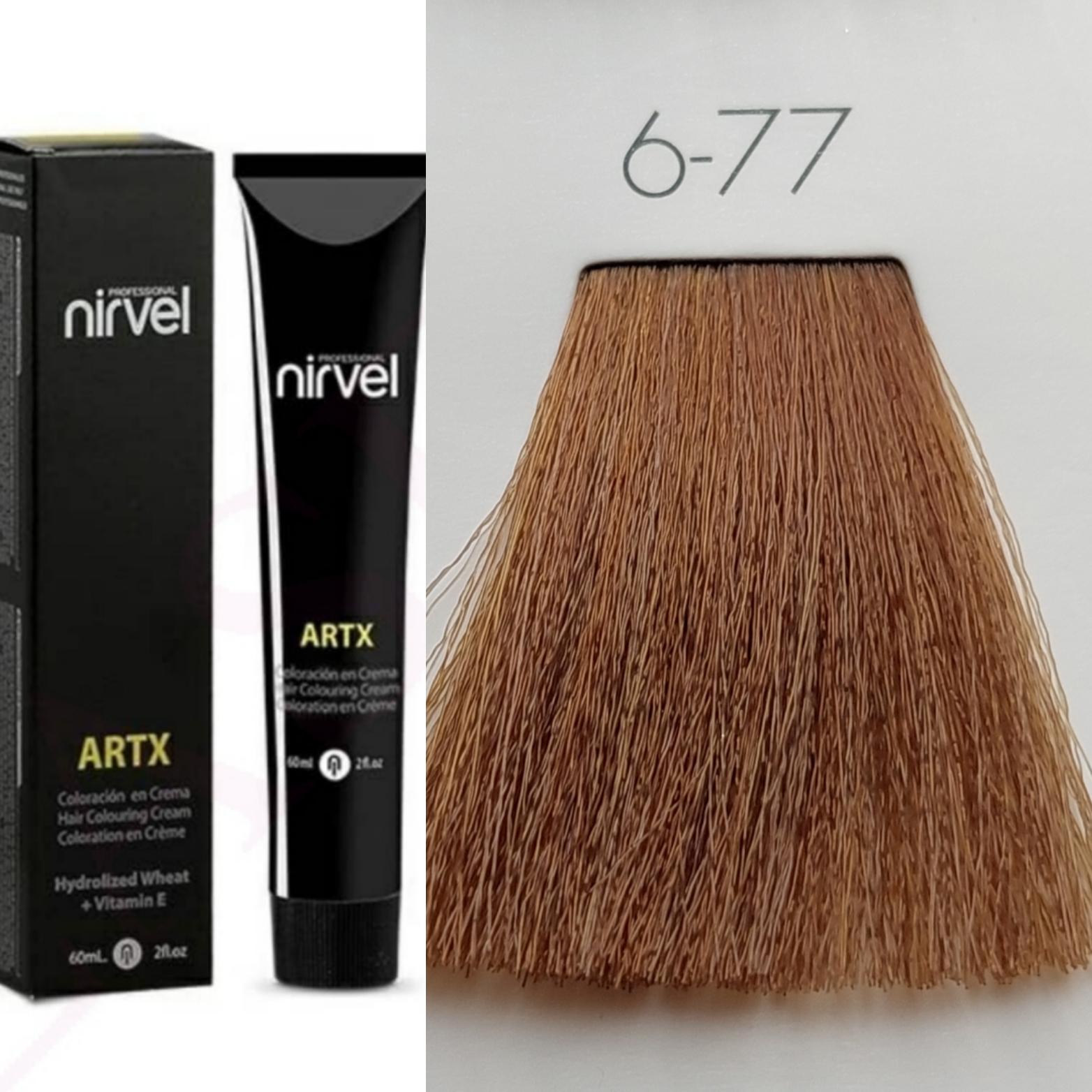 NIRVEL ARTX Farbiaci krém  na vlasy 6.77 tabak tmavý blond(100ml)