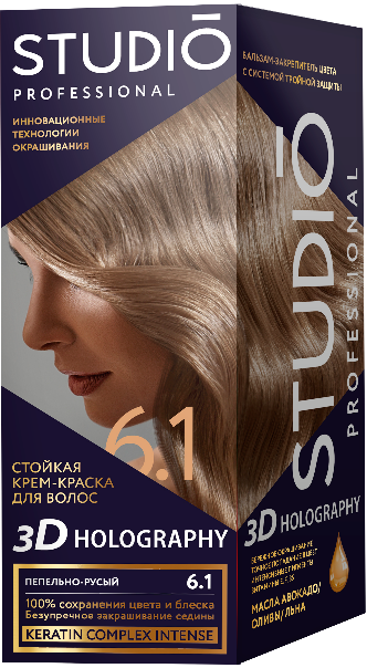 STUDIO ESSEM HAIR farba na vlasy  6.1 tmavý popolavý blond