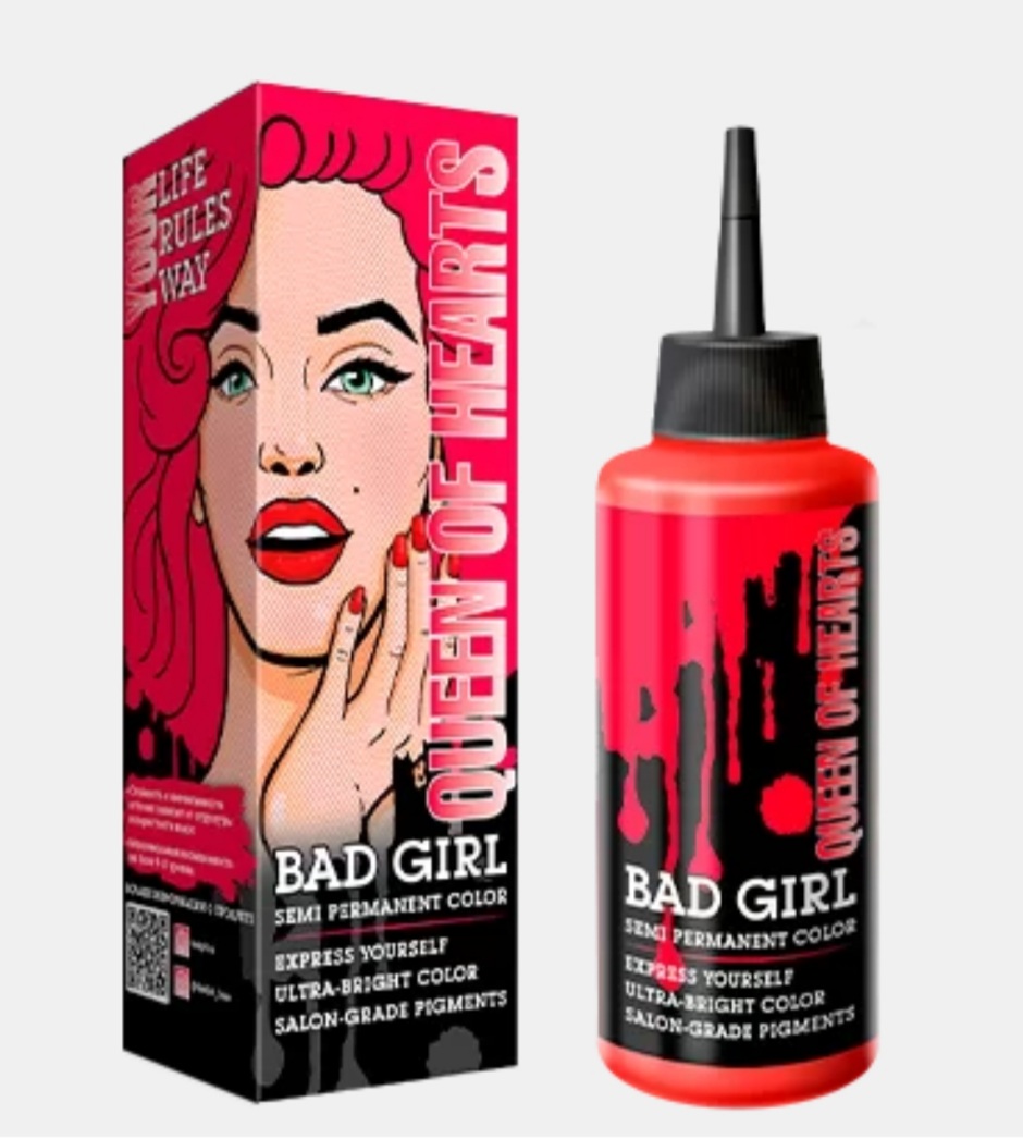 Bad girl  QUEEN OF HEARTS semi permanentná farba na vlasy