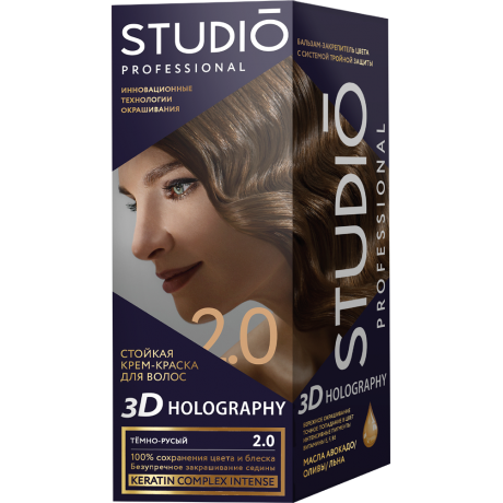 STUDIO ESSEM HAIR farba na vlasy - 2.0 tmavo hnedá 