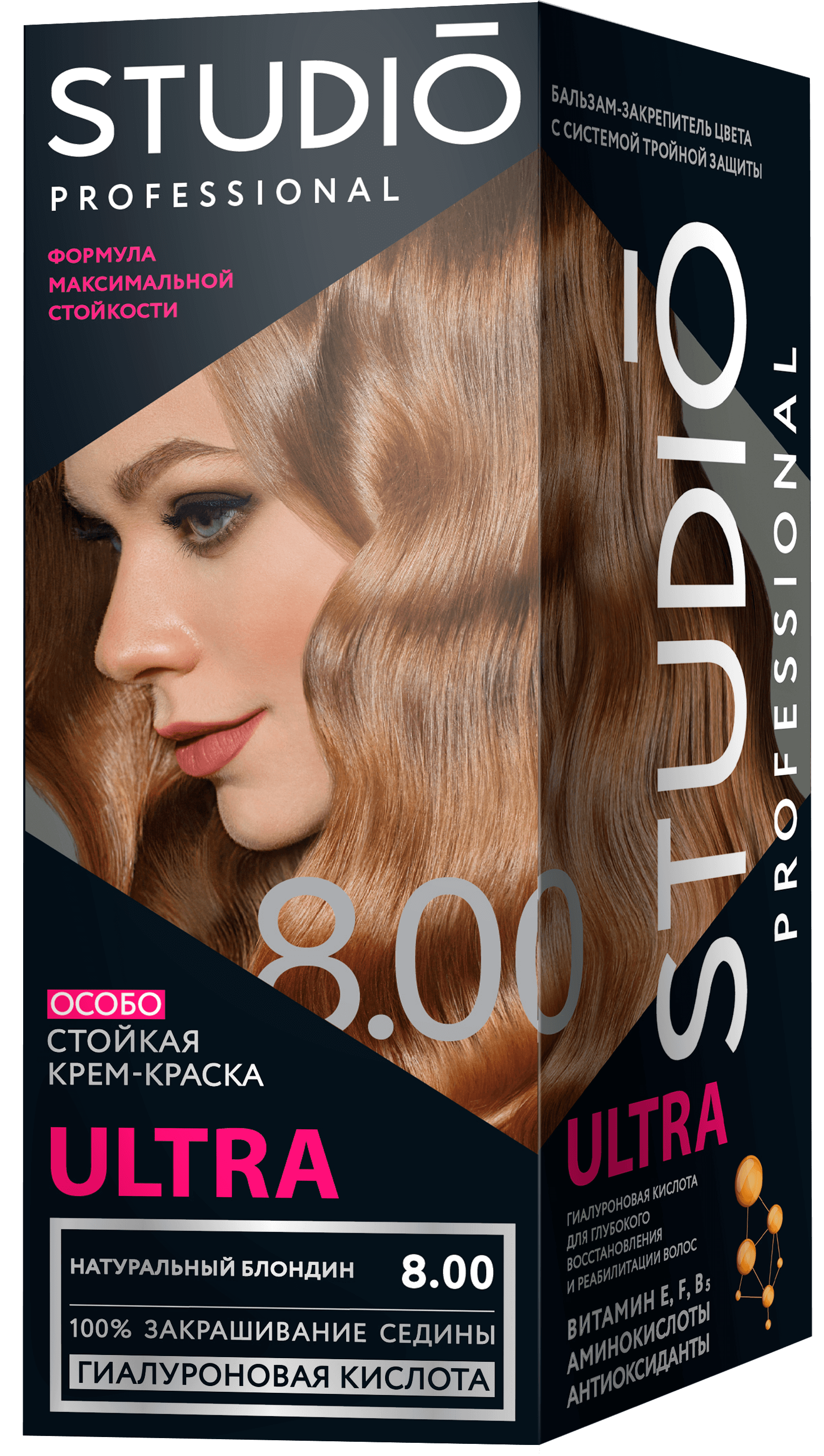 STUDIO ULTRA farba na vlasy  8.00 Prirodzená blond